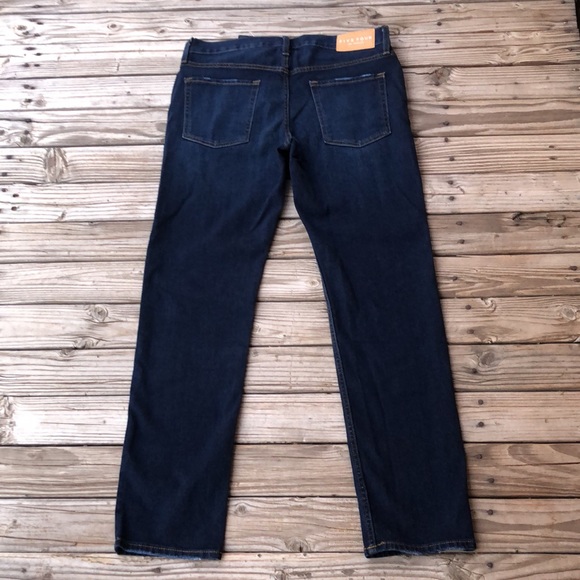 New Five Four Dark Blue Jeans Size 31 Button Fly NWT Overby Straight Button Fly - Picture 6 of 8